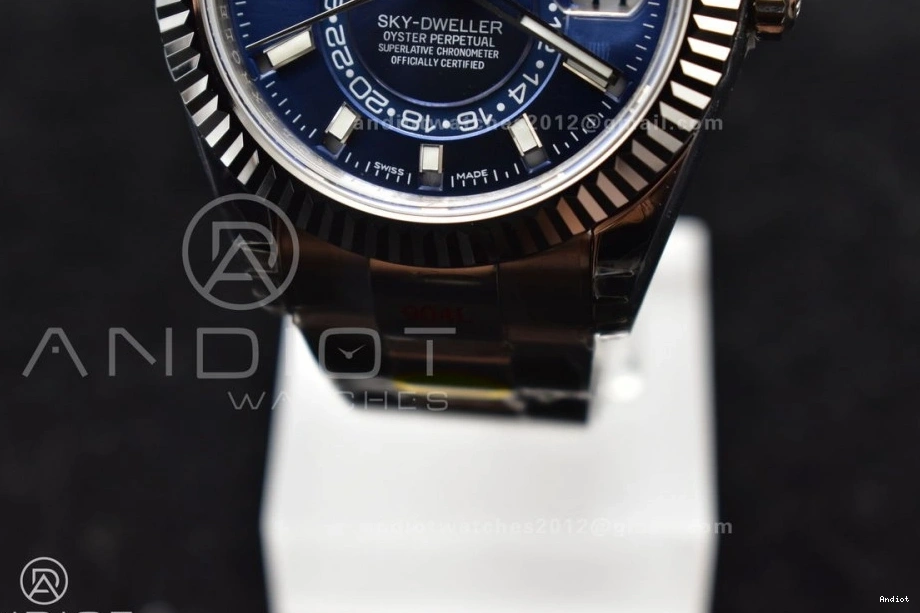 Skydweller SS A23J Oyster Blue Edition on SS Best Dial Noob Bracelet 0122